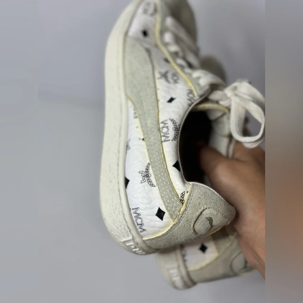 MCM x Puma US8 Classic White Suede Women’s Sneakers - Picture 15 of 16